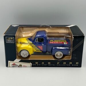 VTG ERTL 1948 Ford Pickup Truck Die Cast Metal Planters Peanuts Coin Bank NIB
